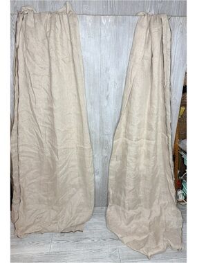 Fieldcrest luxury Curtain Panels  
 Sage Green Linen with rod pocked 83x52